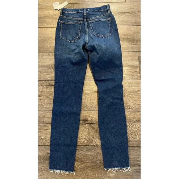 NWT We The Free People Jeans High Waist Distressed Raw Hem Size 26 New - Picture 3 of 4